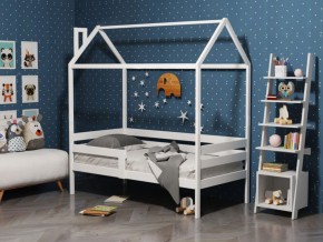 Детская кровать-домик из массива березы Соня-6 (Белый/Лак) в Первоуральске - pervouralsk.mebel-74.com | фото