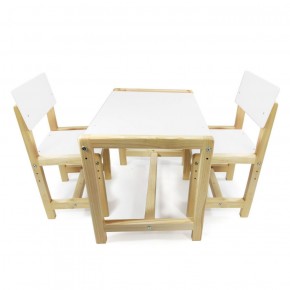 Детский растущий комплект стол и два стула  Я САМ "Лофт" (Белый, Сосна) в Первоуральске - pervouralsk.mebel-74.com | фото