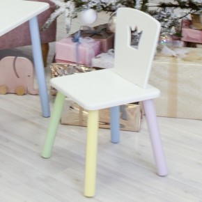 Детский стул Корона (Белый/Белый/Цветной) в Первоуральске - pervouralsk.mebel-74.com | фото