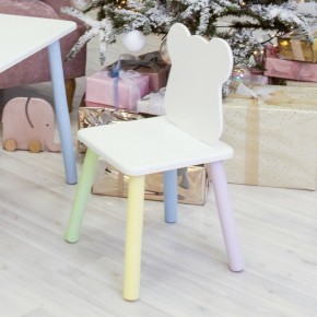 Детский стул Мишутка (Белый/Белый/Цветной) в Первоуральске - pervouralsk.mebel-74.com | фото