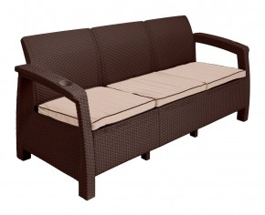 Диван Yalta Premium Sofa 3 Set (Ялта) шоколадный (+подушки под спину) в Первоуральске - pervouralsk.mebel-74.com | фото
