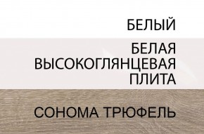 Комод 2D-1S/TYP 34, LINATE ,цвет белый/сонома трюфель в Первоуральске - pervouralsk.mebel-74.com | фото