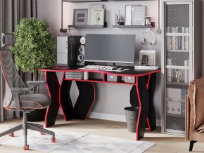 Компьютерный стол КЛ №9.0 (Черный/Красный) в Первоуральске - pervouralsk.mebel-74.com | фото