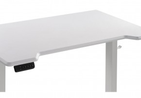 Компьютерный стол Маркос с механизмом подъема 140х80х75 белый / шагрень белая в Первоуральске - pervouralsk.mebel-74.com | фото
