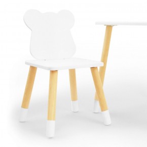 Комплект детской мебели стол и два стула Мишутка (Белый/Белый/Береза) в Первоуральске - pervouralsk.mebel-74.com | фото
