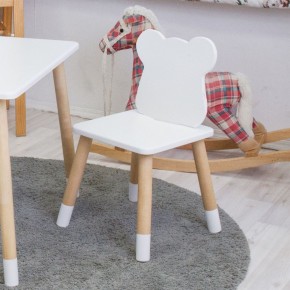 Комплект детской мебели стол и два стула Мишутка (Белый/Белый/Береза) в Первоуральске - pervouralsk.mebel-74.com | фото