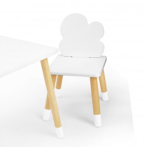 Комплект детской мебели стол и два стула Облачко (Белый/Белый/Береза) в Первоуральске - pervouralsk.mebel-74.com | фото