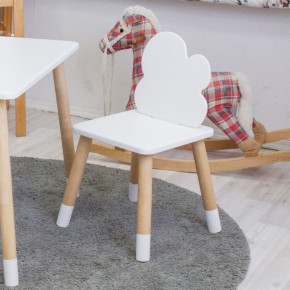 Комплект детской мебели стол и два стула Облачко (Белый/Белый/Береза) в Первоуральске - pervouralsk.mebel-74.com | фото