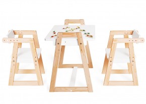 Комплект детской мебели стол и  два стула Я САМ "Лофт-Дуо" (Белый) в Первоуральске - pervouralsk.mebel-74.com | фото