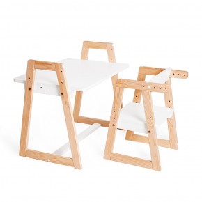 Комплект детской мебели стол и  два стула Я САМ "Лофт-Дуо" (Белый) в Первоуральске - pervouralsk.mebel-74.com | фото