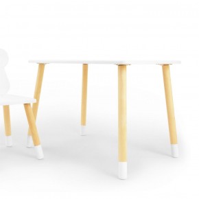 Комплект детской мебели стол и стул Корона (Белый/Белый/Береза) в Первоуральске - pervouralsk.mebel-74.com | фото