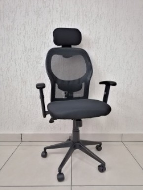 Кресло Barneo K-128 для персонала (черная ткань черная сетка) в Первоуральске - pervouralsk.mebel-74.com | фото