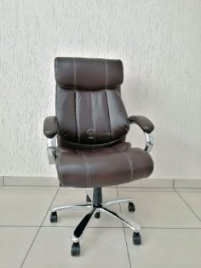 Кресло Barneo K-303 для руководителя (коричневая экокожа) в Первоуральске - pervouralsk.mebel-74.com | фото