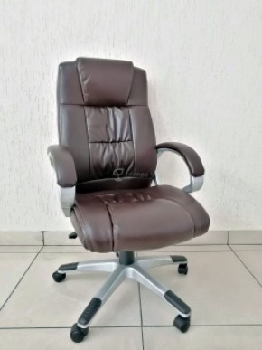 Кресло Barneo K-6 для руководителя (коричневая экокожа) в Первоуральске - pervouralsk.mebel-74.com | фото