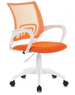 Кресло BRABIX "Fly MG-396W", пластик белый, сетка, оранжевое, 532401, MG-396W_532401 в Первоуральске - pervouralsk.mebel-74.com | фото