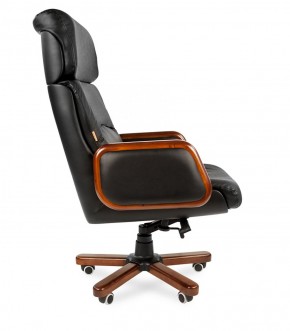 Кресло для руководителя CHAIRMAN 417 (Натуральная кожа) Черное в Первоуральске - pervouralsk.mebel-74.com | фото