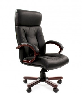 Кресло для руководителя CHAIRMAN  421 (Натуральная кожа) Черное в Первоуральске - pervouralsk.mebel-74.com | фото
