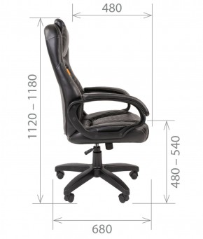 Кресло для руководителя  CHAIRMAN 432 (Экокожа черная) в Первоуральске - pervouralsk.mebel-74.com | фото