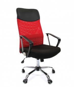 Кресло для руководителя CHAIRMAN 610 N (15-21 черный/сетка красный) в Первоуральске - pervouralsk.mebel-74.com | фото