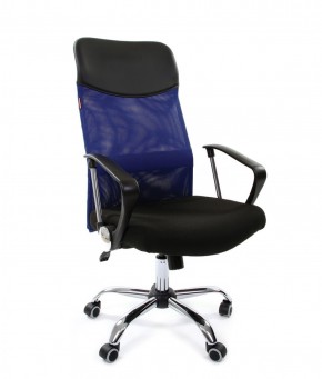 Кресло для руководителя CHAIRMAN 610 N (15-21 черный/сетка синий) в Первоуральске - pervouralsk.mebel-74.com | фото
