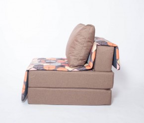 Кресло-кровать бескаркасное Харви (коричневый-геометрия браун) в Первоуральске - pervouralsk.mebel-74.com | фото
