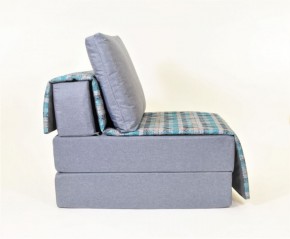 Кресло-кровать бескаркасное Харви (серый-квадро азур) в Первоуральске - pervouralsk.mebel-74.com | фото