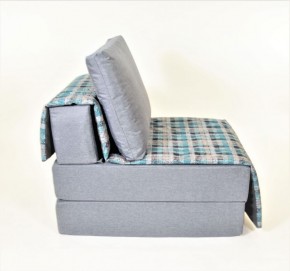 Кресло-кровать бескаркасное Харви (серый-квадро азур) в Первоуральске - pervouralsk.mebel-74.com | фото