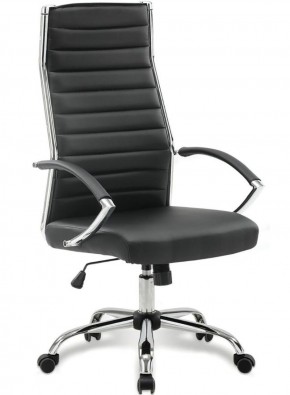 Кресло офисное BRABIX "Style EX-528", экокожа, хром, черное, 531947 в Первоуральске - pervouralsk.mebel-74.com | фото
