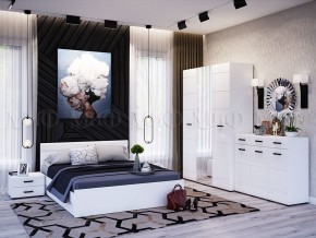 НЭНСИ NEW Кровать 1,4 м (Белый глянец холодный/Белый) в Первоуральске - pervouralsk.mebel-74.com | фото