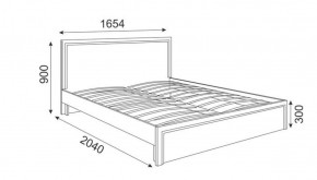 Кровать 1.6 М07 Стандарт с основанием Беатрис (Орех гепланкт) в Первоуральске - pervouralsk.mebel-74.com | фото