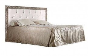 Кровать 2-х спальная(1,6 м)Тиффани Premium черная/серебро с мягким элементом со стразами с подъемным механизмом (ТФКР-2[3][7](П) в Первоуральске - pervouralsk.mebel-74.com | фото