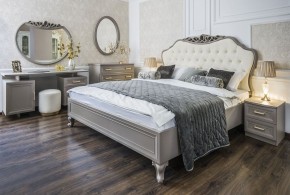 Кровать Мокко 1600 с мягким изголовьем + основание (серый камень) в Первоуральске - pervouralsk.mebel-74.com | фото
