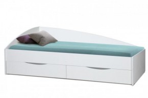 Кровать одинарная "Фея - 3" асимметричная 1900х800 (белая) в Первоуральске - pervouralsk.mebel-74.com | фото
