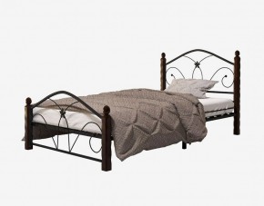 Кровать "Селена 1" Черная (900*2000) (ножки-шоколад) с коваными элементами в Первоуральске - pervouralsk.mebel-74.com | фото
