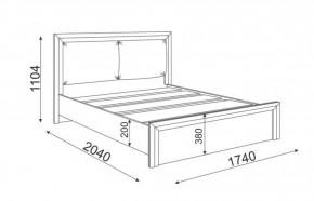 Кровать 1.6 Глэдис М31 с настилом и мягкой частью (ЯШС/Белый) в Первоуральске - pervouralsk.mebel-74.com | фото