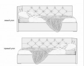 Кровать угловая Хлоя интерьерная +основание (120х200) в Первоуральске - pervouralsk.mebel-74.com | фото