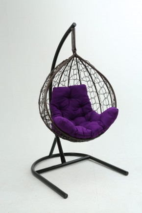 Подвесное кресло Бароло (коричневый/фиолетовый) в Первоуральске - pervouralsk.mebel-74.com | фото