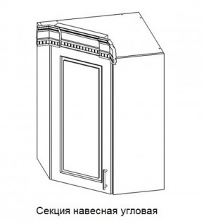 Секция навесная угловая "Верона" (600*600) в Первоуральске - pervouralsk.mebel-74.com | фото
