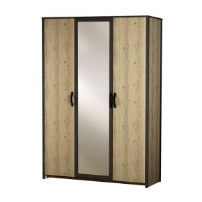 Шкаф 3-дверный с зеркалом №885 Гранж в Первоуральске - pervouralsk.mebel-74.com | фото