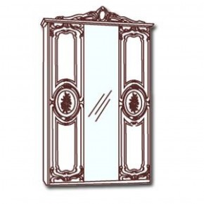 Шкаф 3-х дверный с зеркалами (01.143) Роза (беж) в Первоуральске - pervouralsk.mebel-74.com | фото