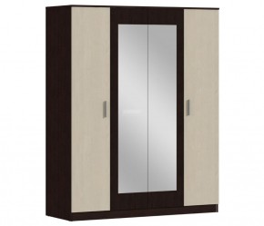 Шкаф 4х дверный с зеркалами Уют СБ-2750/1.Н (Венге/Паллада) в Первоуральске - pervouralsk.mebel-74.com | фото