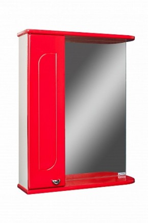Шкаф-зеркало Радуга Красный 50 левый АЙСБЕРГ (DA1122HZR) в Первоуральске - pervouralsk.mebel-74.com | фото
