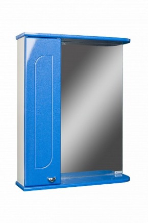 Шкаф-зеркало Радуга Синий металлик 55 левый АЙСБЕРГ (DA1129HZR) в Первоуральске - pervouralsk.mebel-74.com | фото