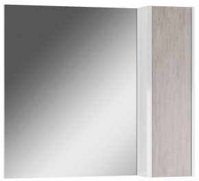 Шкаф-зеркало Uno 80 Дуб серый левый/правый Домино (DU1504HZ) в Первоуральске - pervouralsk.mebel-74.com | фото