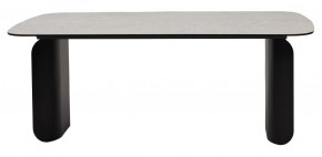 Стол NORD 200 TL-102 Бежевый мрамор, испанская керамика / черный каркас, ®DISAUR в Первоуральске - pervouralsk.mebel-74.com | фото