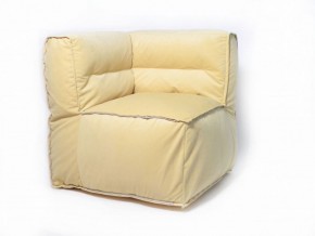 Угловое модульное бескаркасное кресло Комфорт (Желтый велюр) в Первоуральске - pervouralsk.mebel-74.com | фото