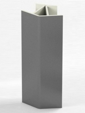 Угловое соединение для цоколя 135 гр. h100 мм (Алюминий, Белый, Черный, Сонома) в Первоуральске - pervouralsk.mebel-74.com | фото