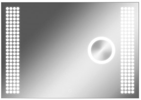 Зеркало Cosmo 100 alum (линза) с подсветкой Sansa (SCL1026Z) в Первоуральске - pervouralsk.mebel-74.com | фото