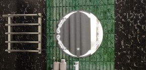 Зеркало Канберра 700х700 с подсветкой Домино (GL7032Z) в Первоуральске - pervouralsk.mebel-74.com | фото